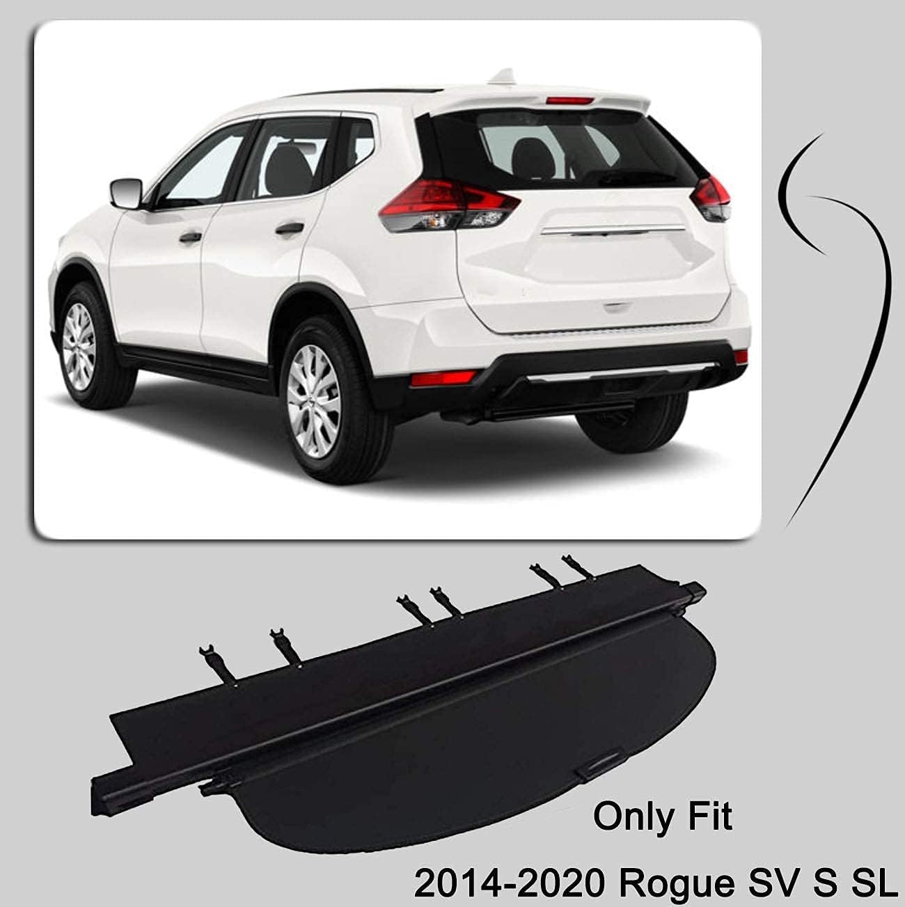 Retractable Trunk Shade Black Pack of 2 T443