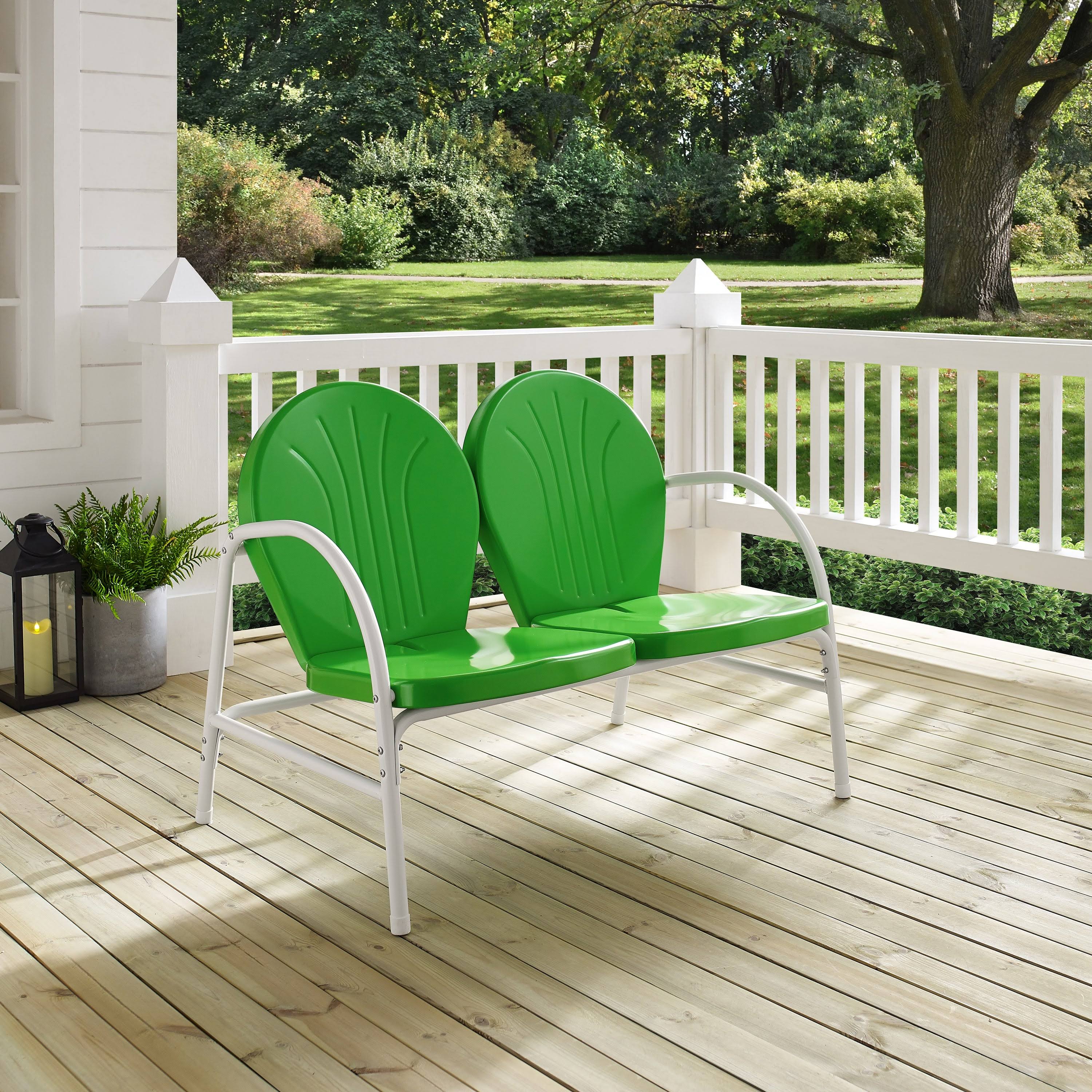 Grasshopper Green Metal Loveseat Z495811