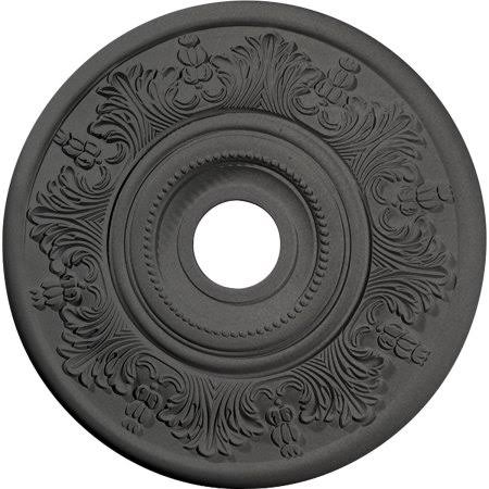20 inchod x 3 1/2 inchid x 1 1/2 inchp Hand-Painted Steel Gray Ceiling Medallion I796
