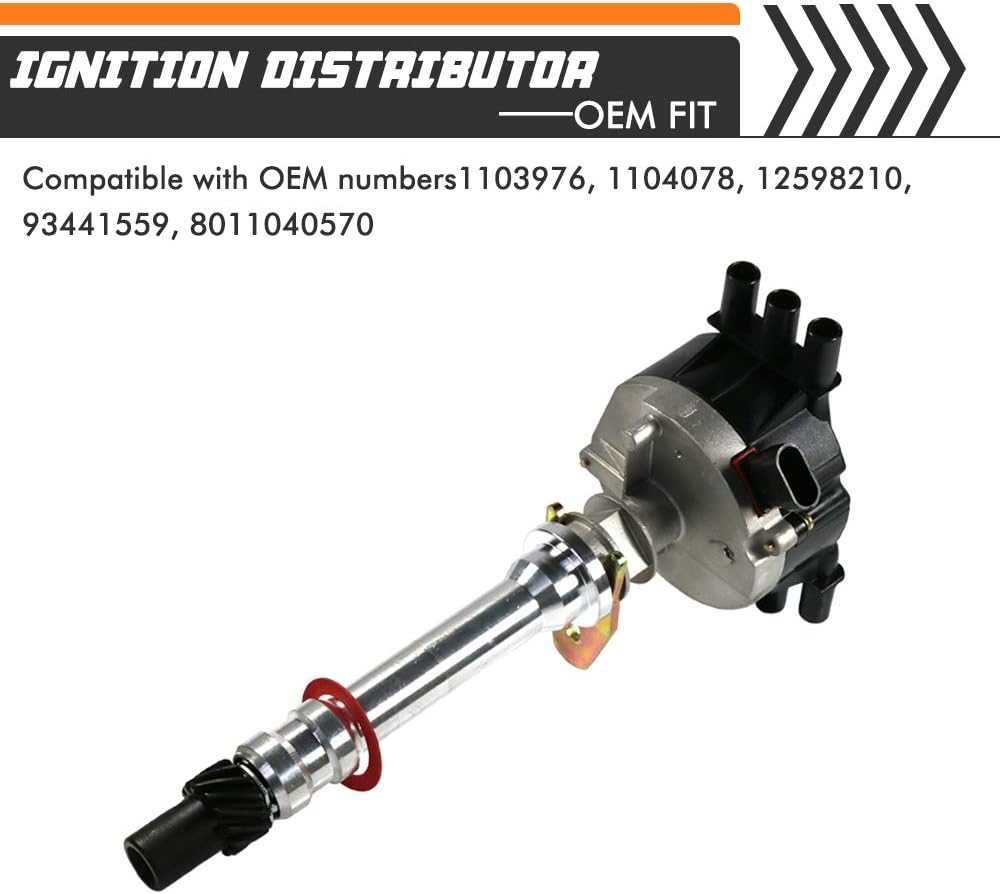 Ignition Distributor Compatible with Chevy GMC 4.3L V6 Vortec Pack of 2 I86367