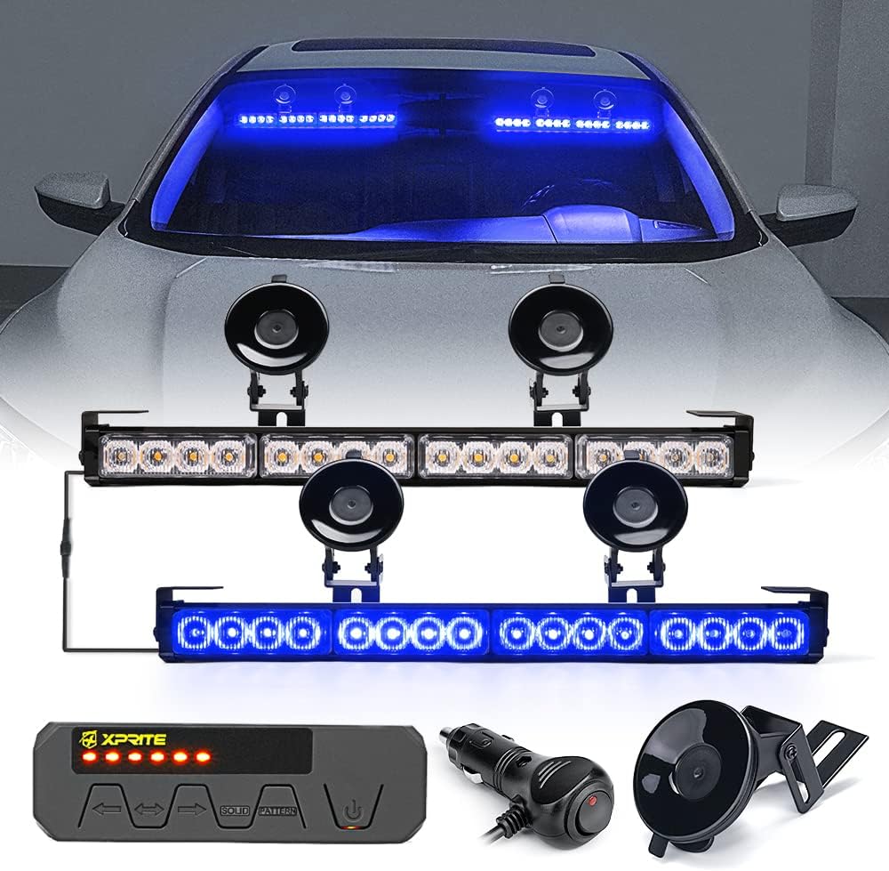 White Amber Dual LED Light Bar with Control Box for Trucks A86259