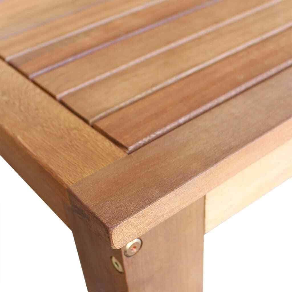 5 Pieces Solid Acacia Wood Bar Table and Chair Set G813698
