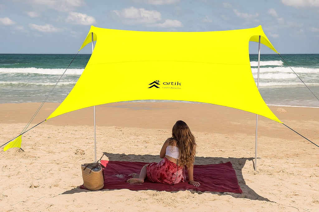Pop Up Beach Tent Sun Shade with Carrying Bag, UPF50 UV Protection, Large Q9872