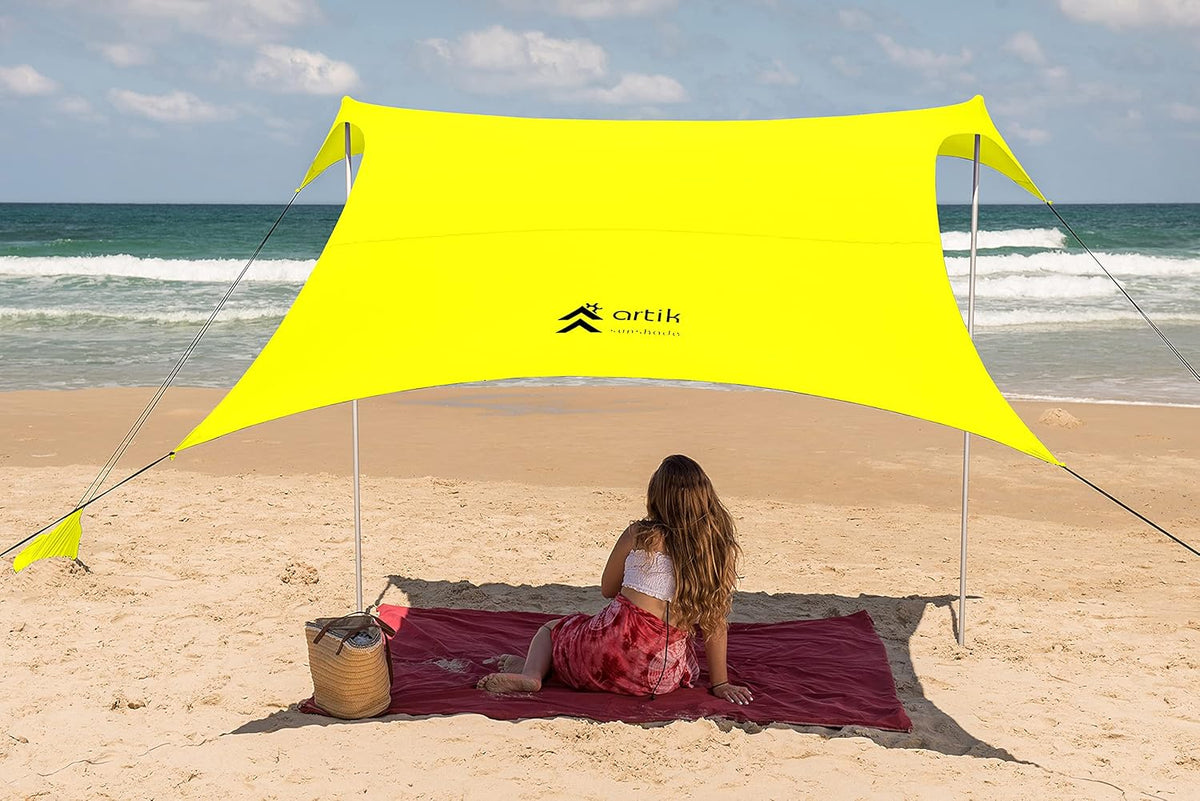 Pop Up Beach Tent Sun Shade with Carrying Bag, UPF50 UV Protection, Large Q9872