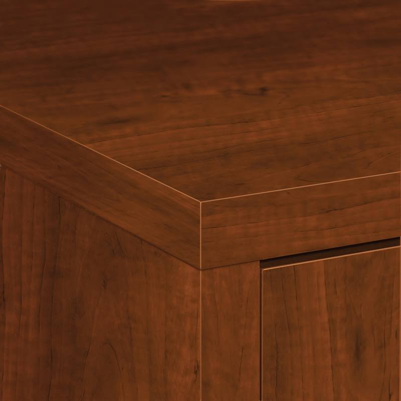 Medium Cherry Laminate Bow Front Desk Shell N7854