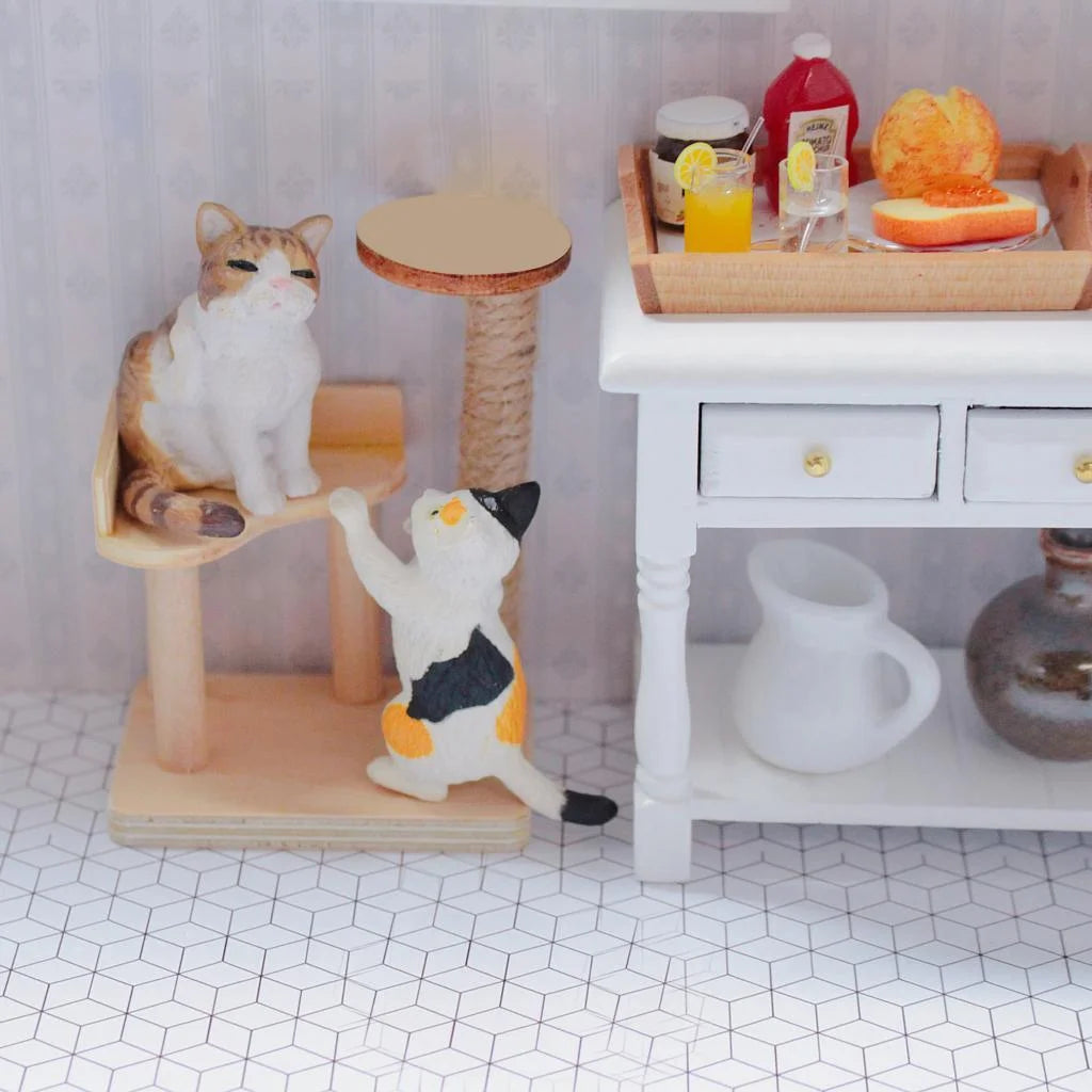 Miniature Cat Climbing Dollhouse Furniture S487