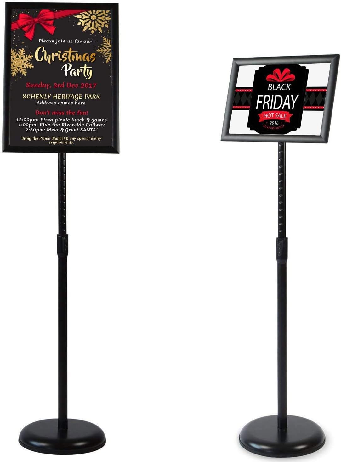 6 Pack Aluminum Floor Standing Sign Holder Stand J1382