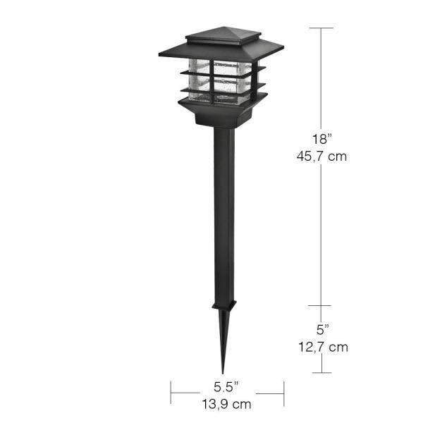 Black Outdoor Integrated LED Landscape Path Light P6852