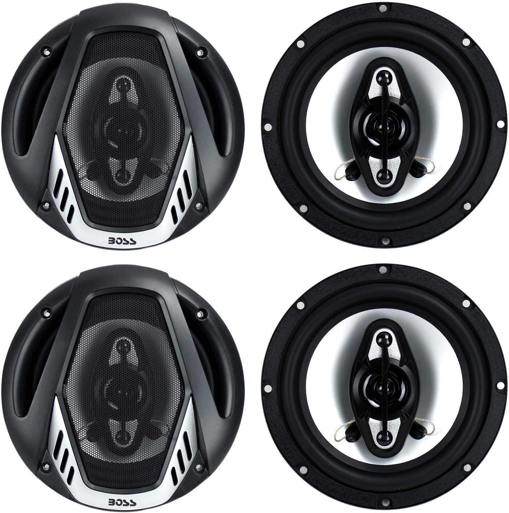 Onyx 6.5 Inch 400 Watt 4-Way 4 Ohm Full Range Car Audio Coaxial Speakers J47219