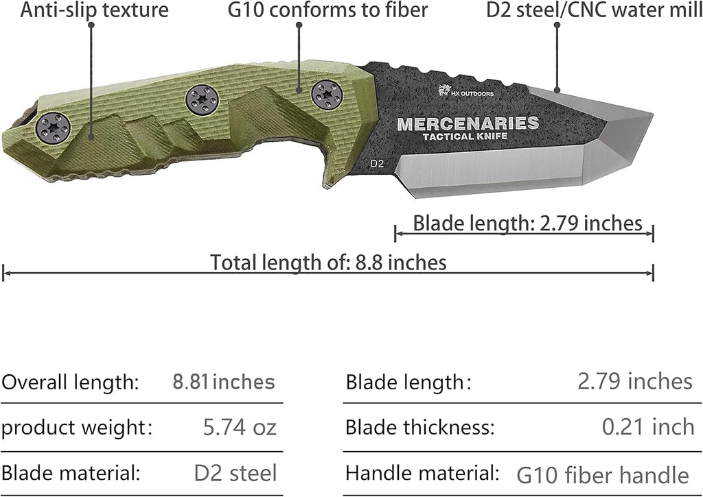 Small Fixed Blade Knife with Sheath Camping Knife (6.85 Inches) V343