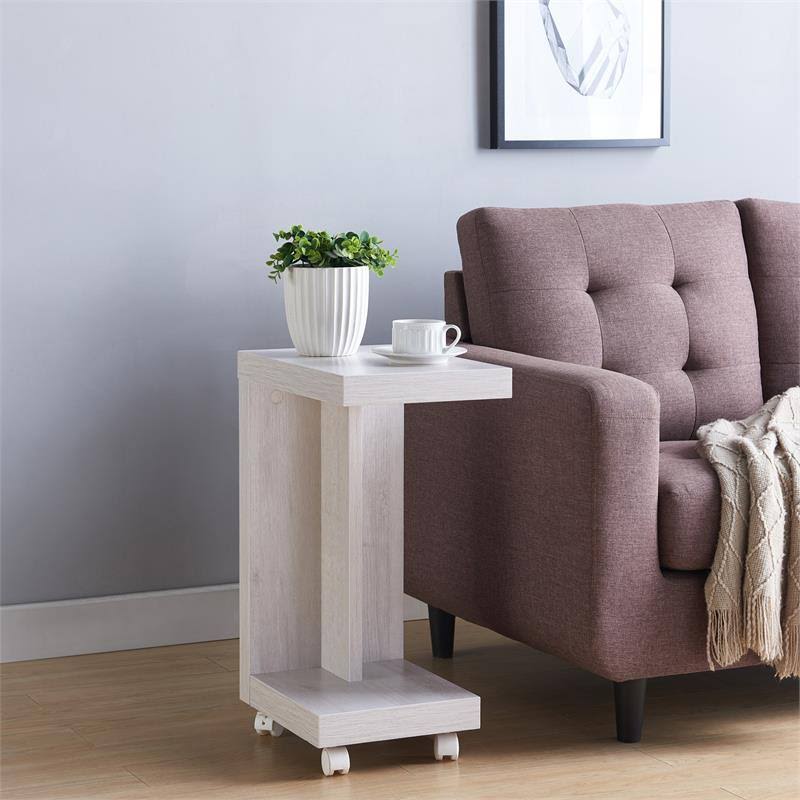 White Oak Wood Mobile End Table G40199