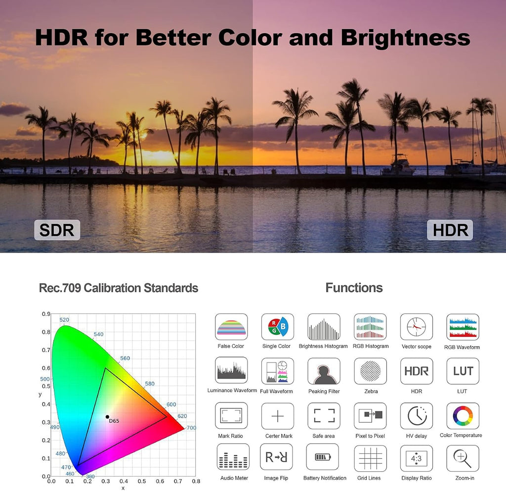 5.5 inch Touch Screen Camera Monitor with HDR Y7719