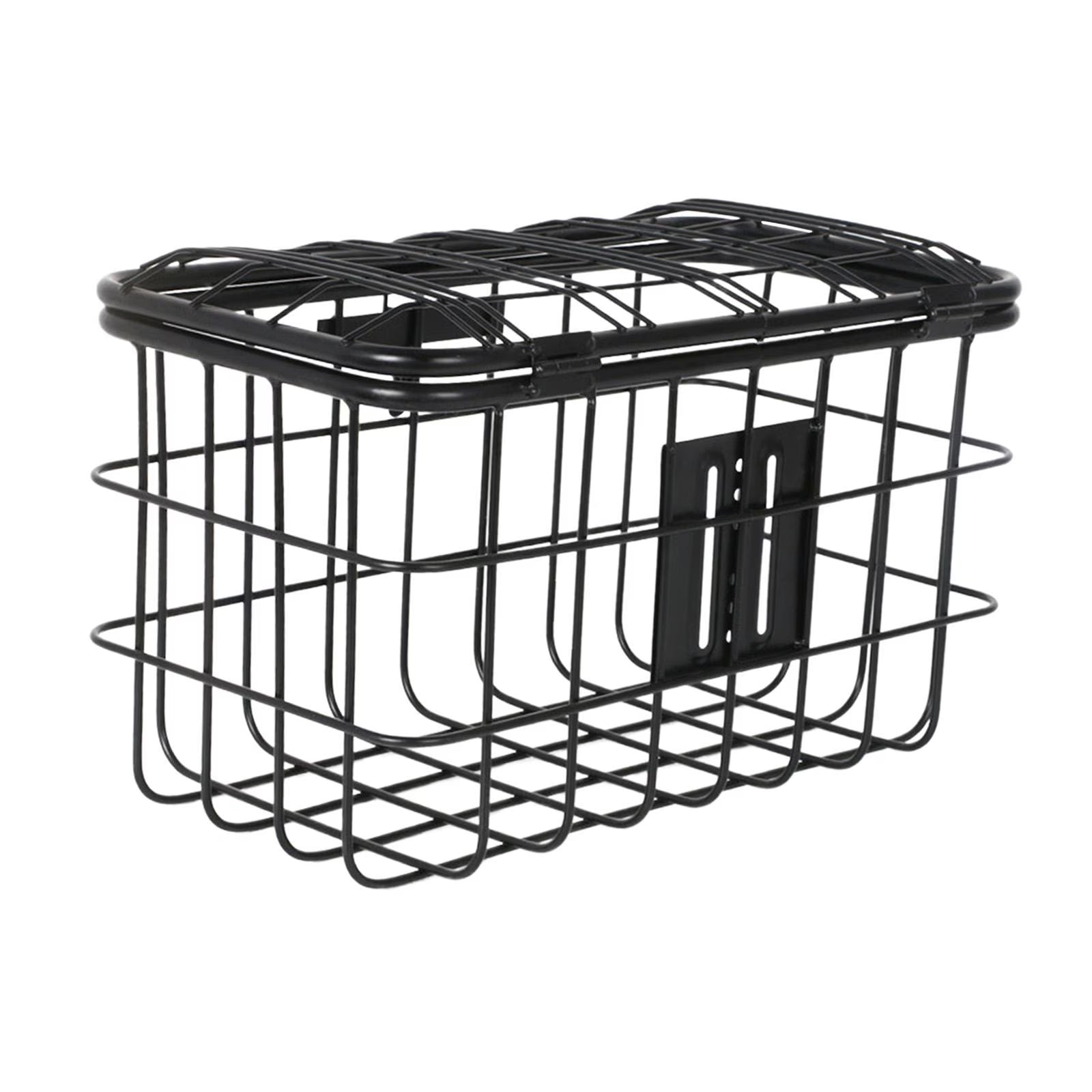 Wire Mesh Bike Basket with Lid Carrier Pannier V2770