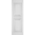 15 in. x 52 in. Primed Sapele Mahogany Raised Panel Shutters Pair R419795