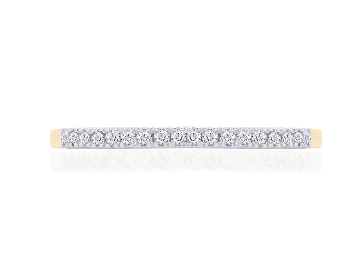 10K Solid Yellow Gold Diamond Half Eternity Ring M7813