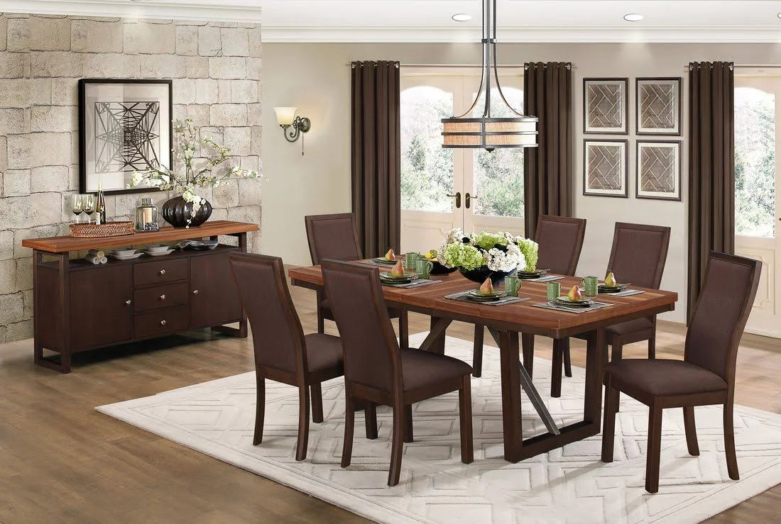 Brown Side Chair Set of 2 Q21980