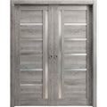 Sliding French Double Pocket Doors 56 x 96 inches Solid Wood Interior Doors H9969