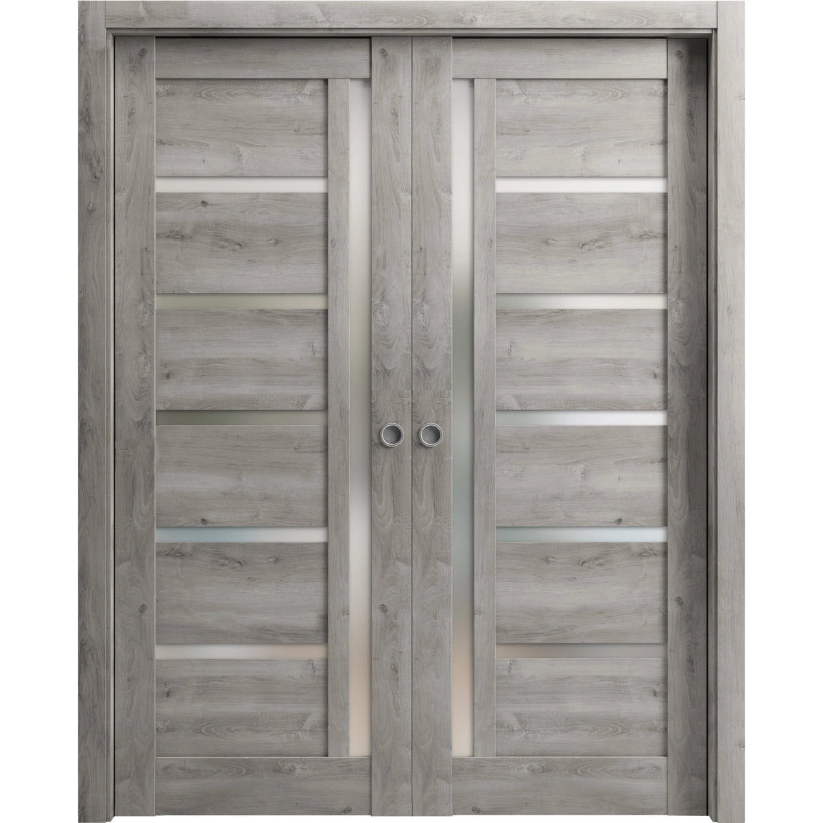 Sliding French Double Pocket Doors 56 x 96 inches Solid Wood Interior Doors H9969