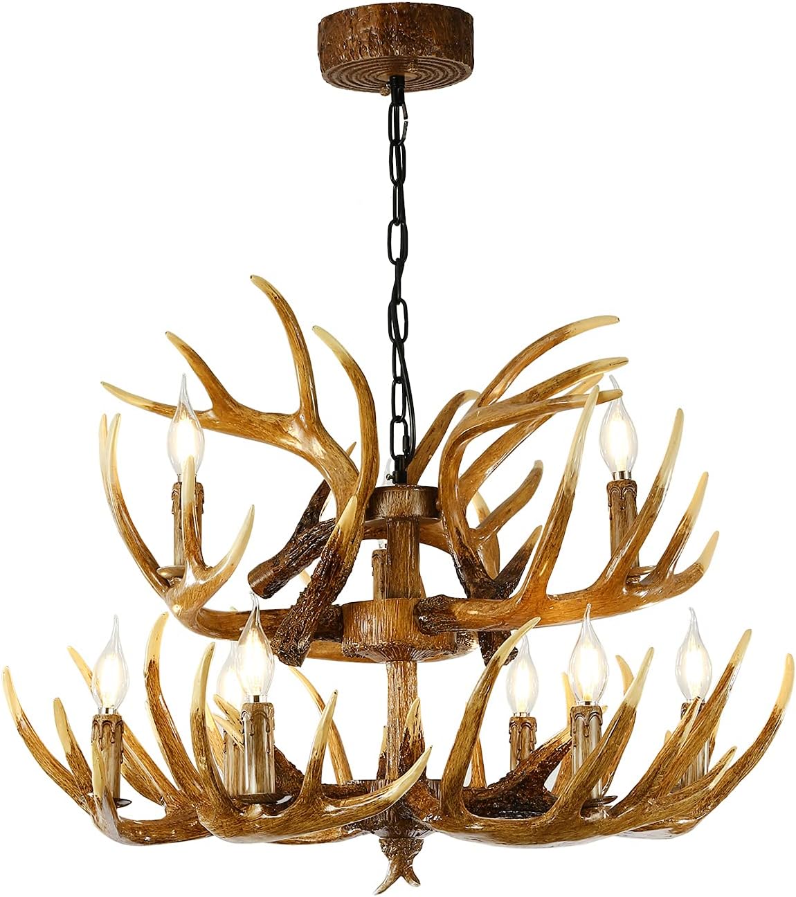 Antler Chandelier, 9 Lights, E12 Base M72814