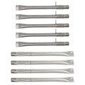 4 BBQ Gas Grill Tube Burner & 5 Heat Shield Plate Tent Replacement Parts L1186