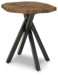 Brown/Black End Table S9106