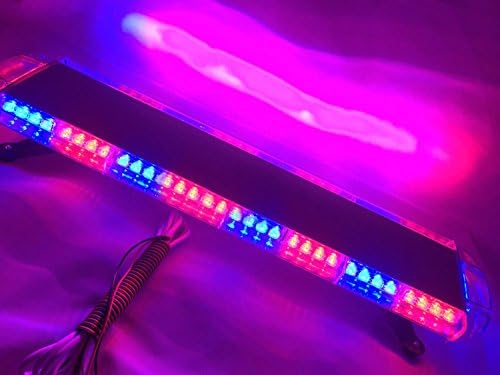 72 LED Car Truck Roof Beacons Emergency Warning Strobe Light Bar 12-24V Blue Red A877