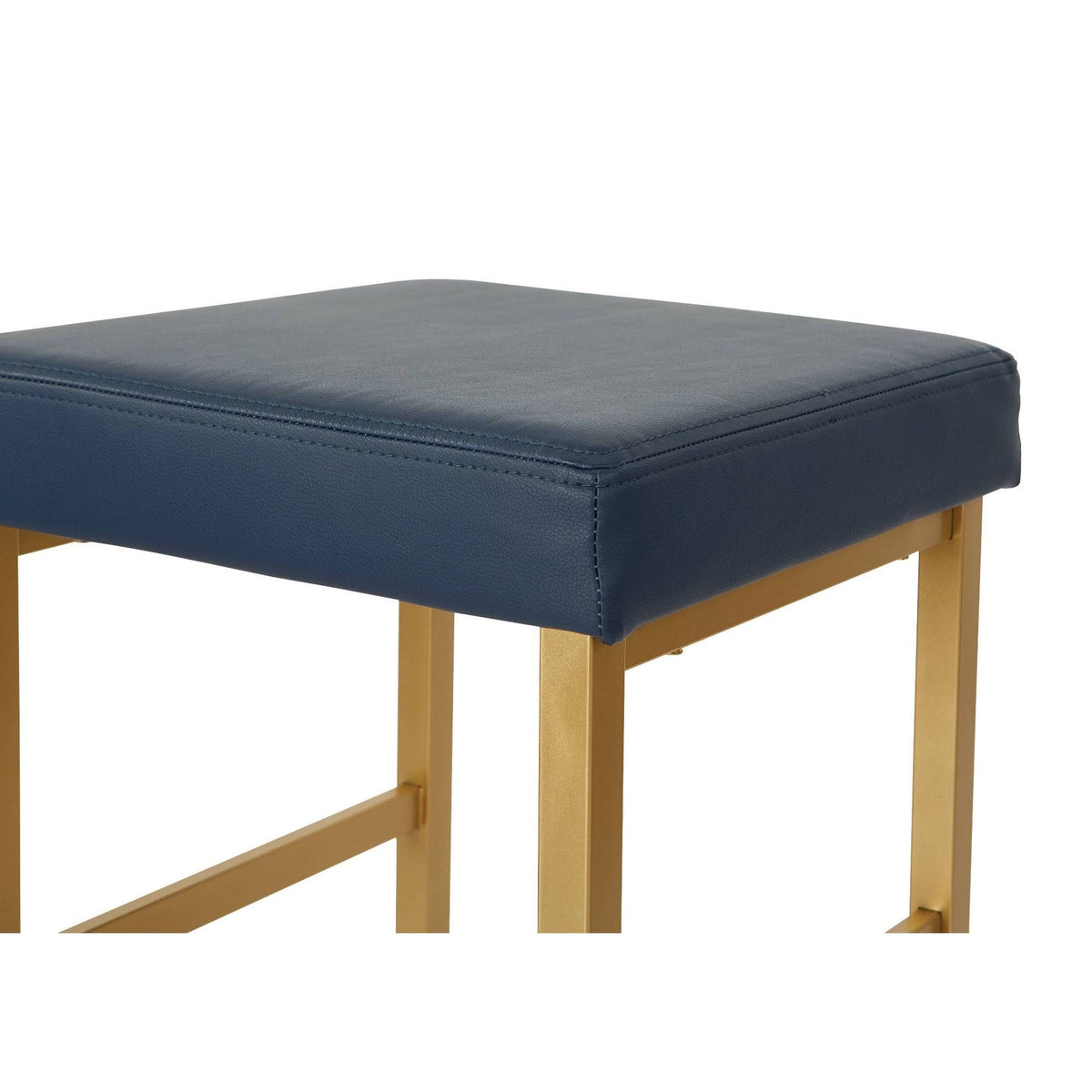 Blue Backless Stool D51064