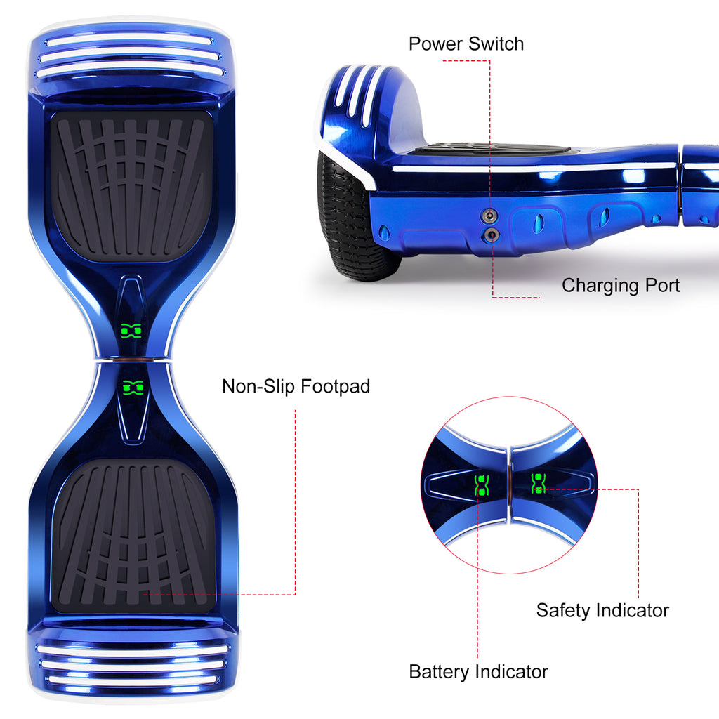 Blue 6.5" Two Wheels Self Balancing Scooter I2552