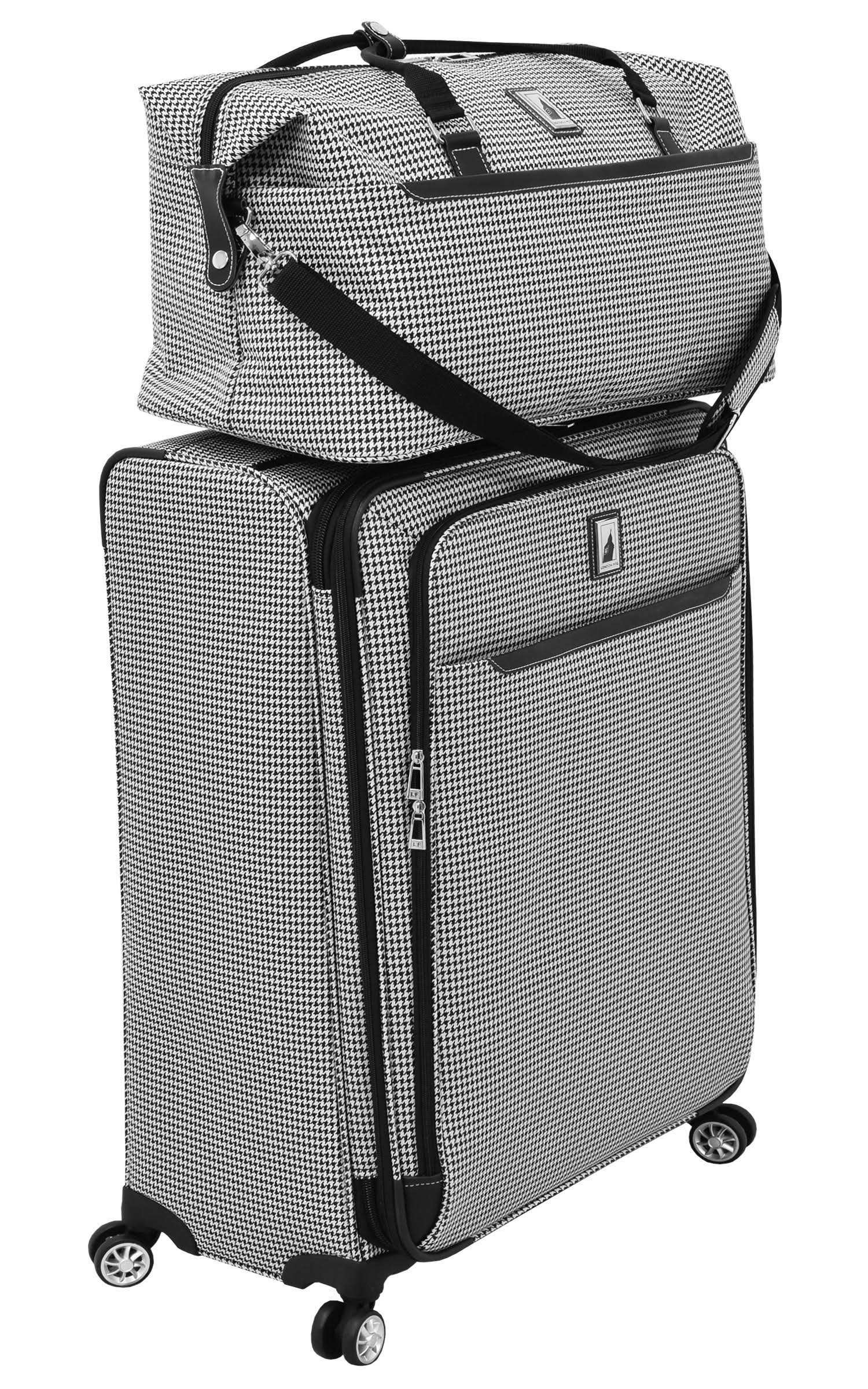 Black/White Houndstooth Duffle F7499