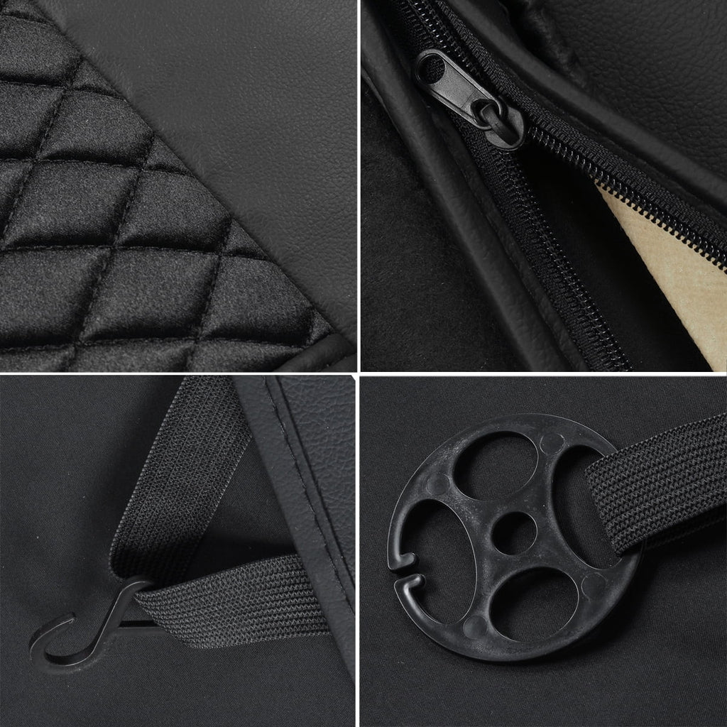 Black Waterproof Leather Full Set Car Seat Cover L550266