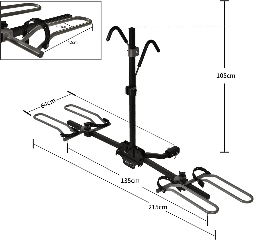 2-Bike Platform Style Hitch Mounted Rack Z4424