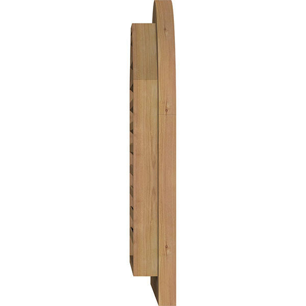 Round Top Gable Vent, Unfinished Western Red V7672