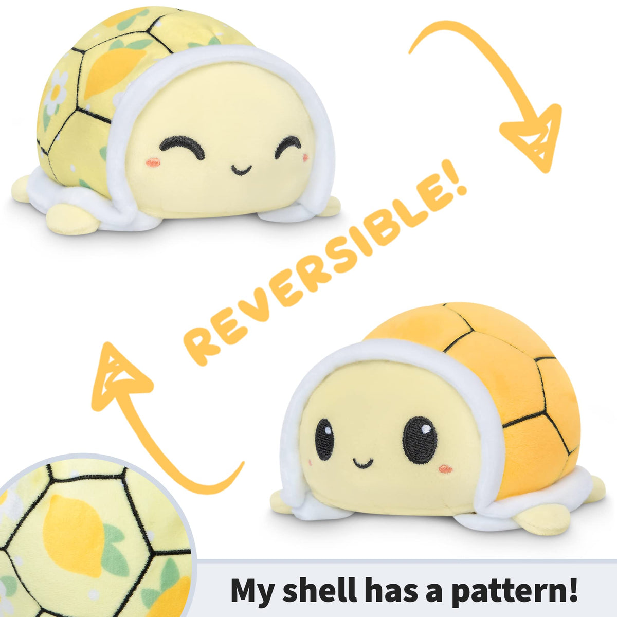 Reversible Turtle Plushie Stuffed Animal Y143381