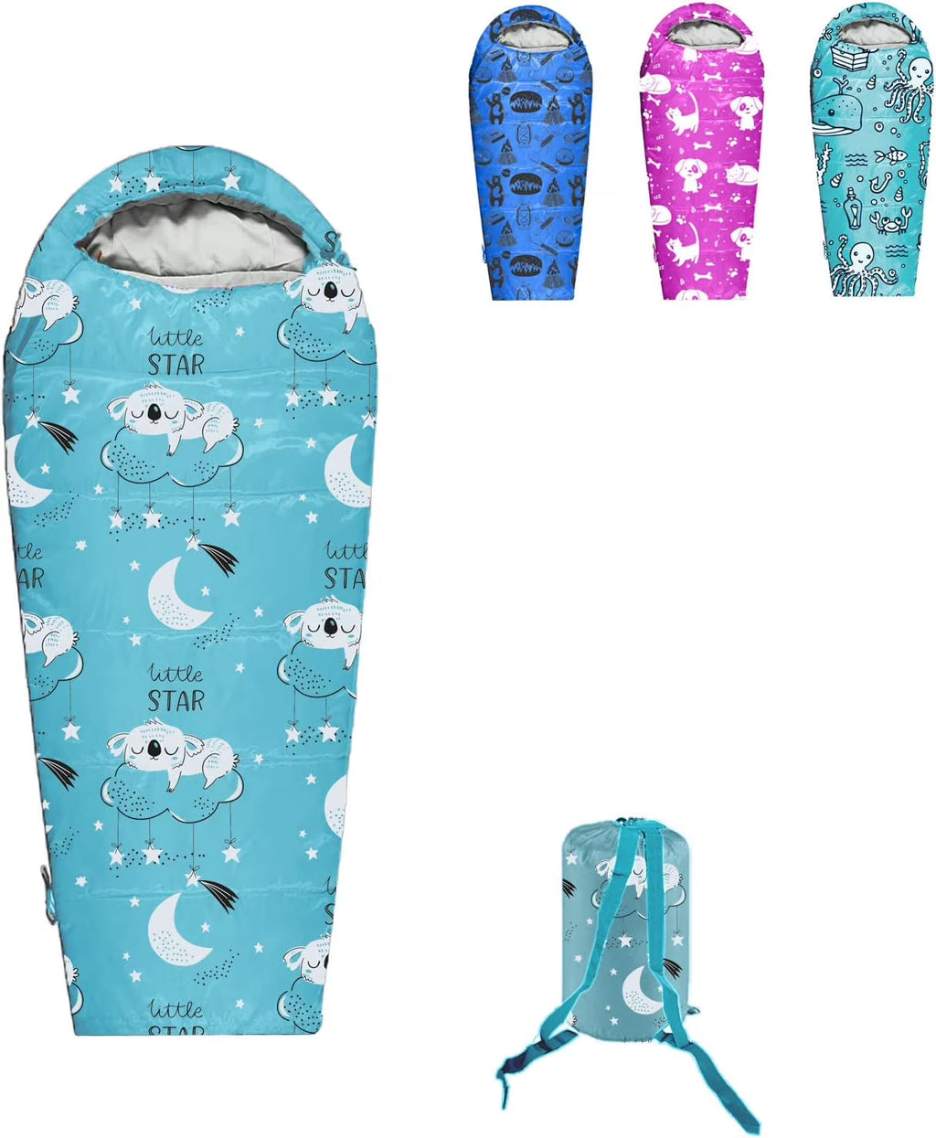 Lightweight Mummy Style Kids Sleeping Bag V638