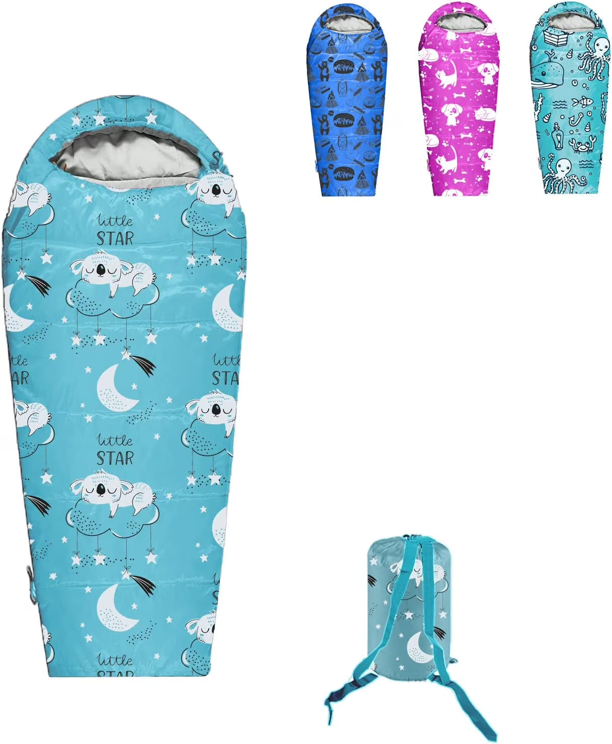 Lightweight Mummy Style Kids Sleeping Bag V638