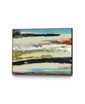 Tan Framed Canvas Art Block B9970