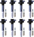 8pcs Ignition Coil and Spark Plugs Pack for Ford 5.0L V8 A61035