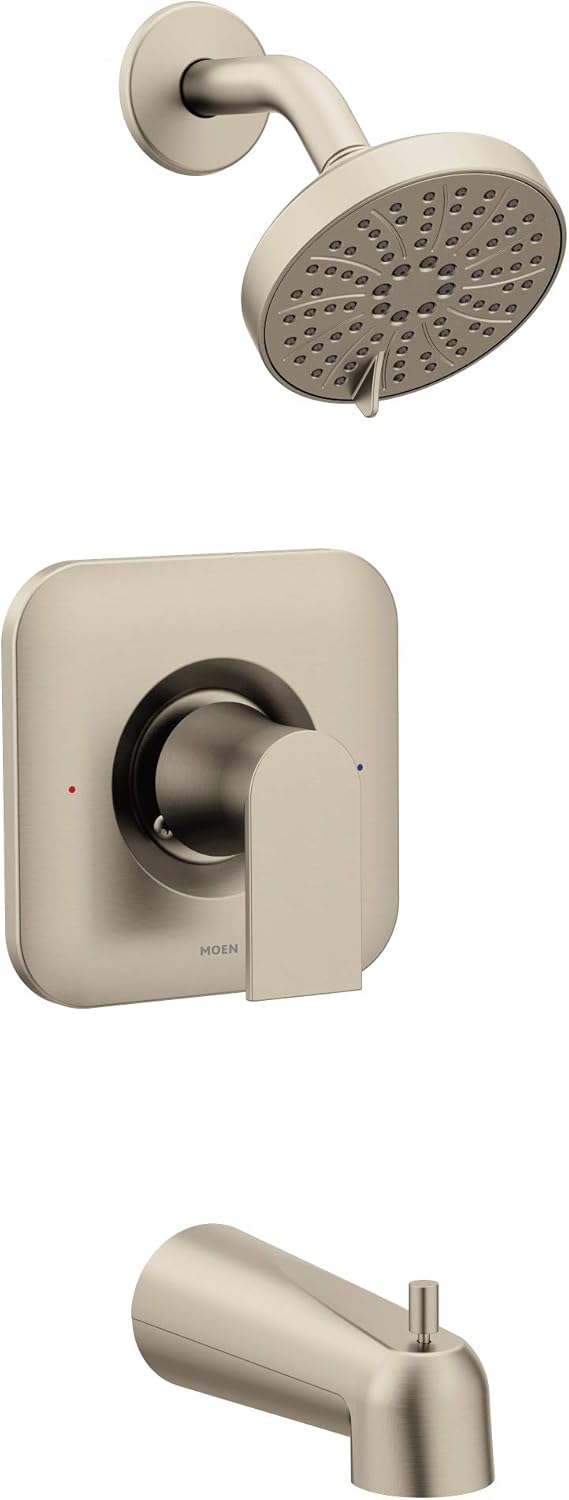 Matte Black Modern Tub and Shower Trim S904267