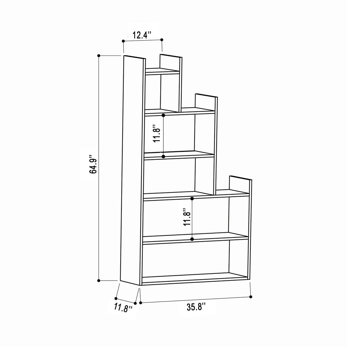 White Bookcase L41973