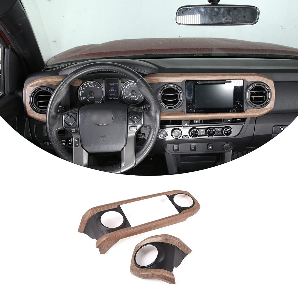 Car ABS Dashboard Panel Cover Trim Stickers Red Black Pack of 2 O19349