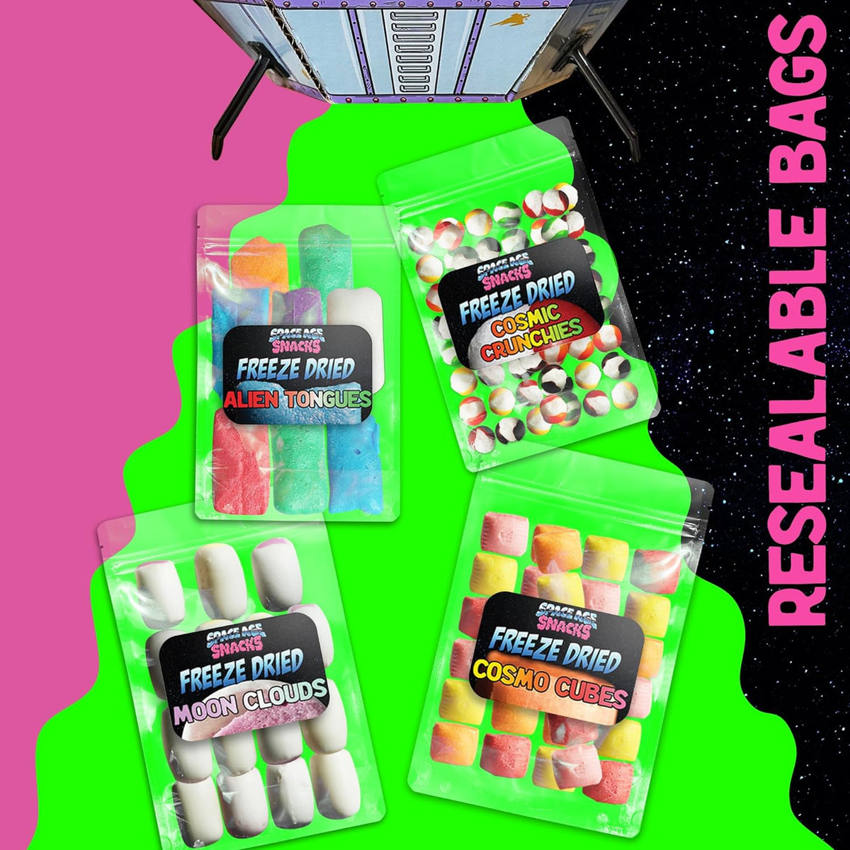 Freeze Dried Candy Variety Pack with 4 Kinds V9488