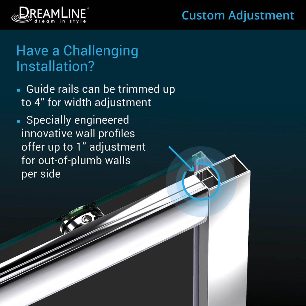 72 in. Semi-Frameless Sliding Shower Door Clear Glass Brushed Nickel L897733
