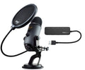 Blue Yeti Slate USB Mic with USB Hub and Pop Filter Q5621