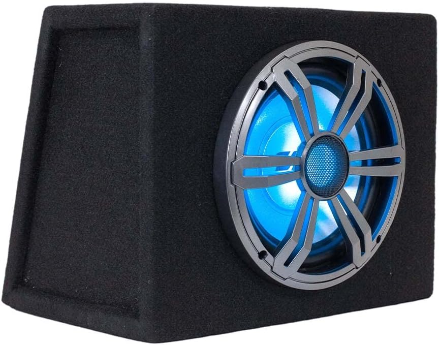 8 Inch 400 Watt Car Audio Subwoofer Enclosure with RGB Illumination J88252