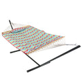 Multi Color Cotton Rope Hammock with Stand N7982