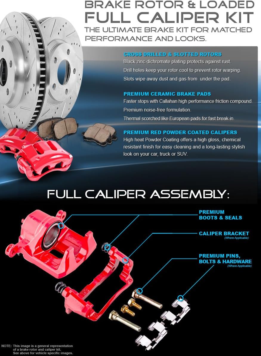 Premium OE 5 Lug Rotors + Ceramic Brake Pads + Sensors + Hardware N892