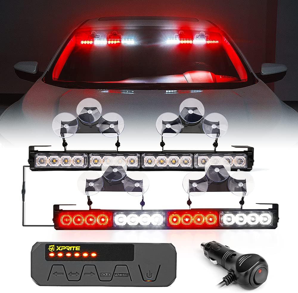 White Amber Dual LED Light Bar with Control Box for Trucks A86259