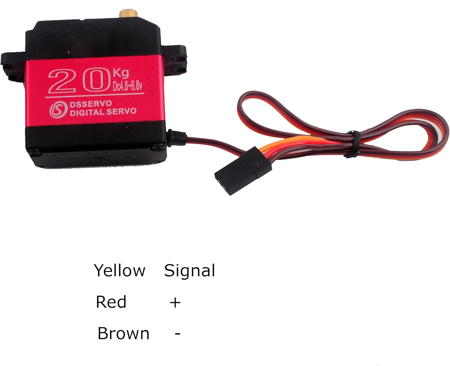 4 Sets DS3218 20KG Full Metal Gear 25T Servo Arm Digital Servo Waterproof for RC Cars, Control Angle 180 Pack of 2 U729