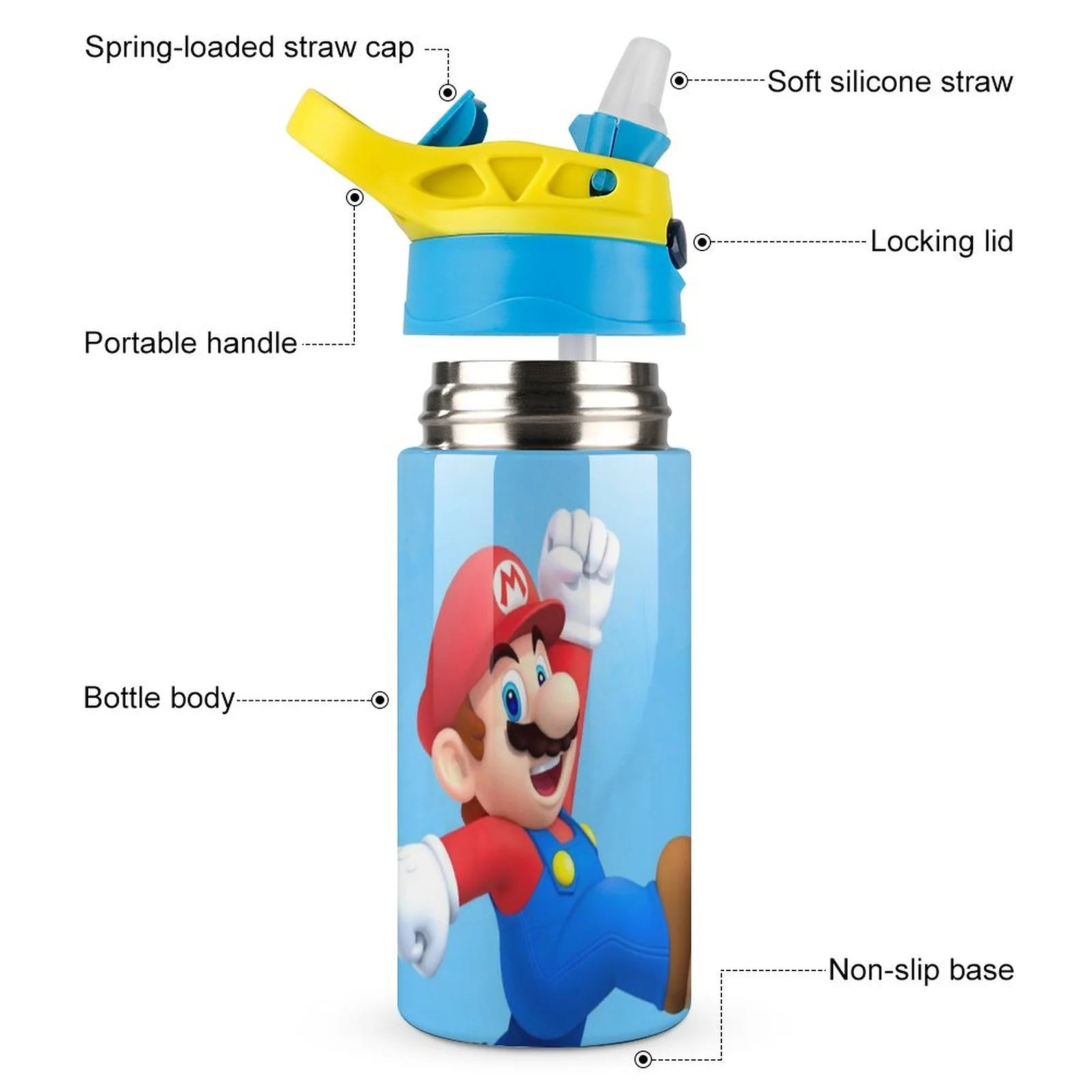 Insulated Stainless Steel Water Bottle with Straw H494