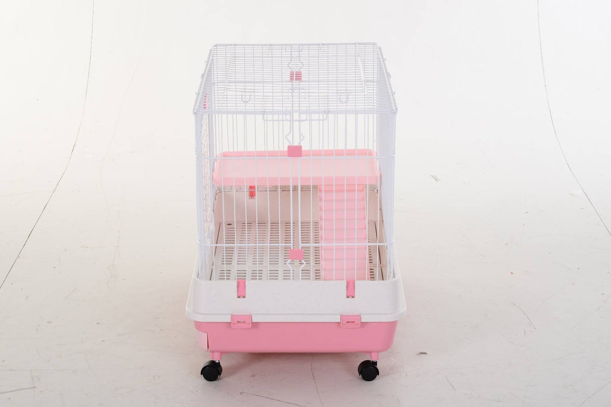 Indoor Rabbit Cage Small Animal House with Wheels L9595